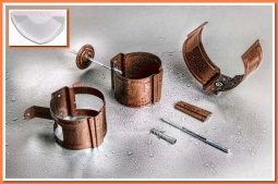 Держатель трубы Nika D100, на дерево RAL9003 Белый