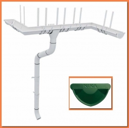 Водосточная система металлическая Nika, комплект дома 6х6 RAL6005 Зеленый мох