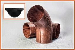 Колено трубы Nika RAL9005 Черный янтарь