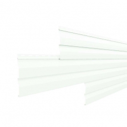 Металлосайдинг Первая Кровельная «Корабельная доска» полиэстер 0.5мм белый