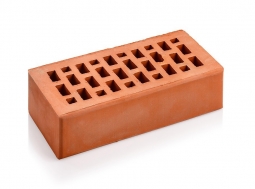 Кирпич лицевой керамический Красный пустотелый одинарный пустотность 38%