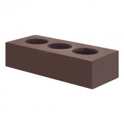 Кирпич лицевой силикатный Коричневый пустотелый одинарный