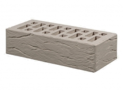 Кирпич лицевой керамический Серый «Рустик» пустотелый Евро 0,7НФ