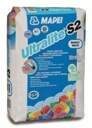Клей Mapei Ultralite S2 белый для керамической плитки, натурального камня и тонкого керамогранита 15 кг