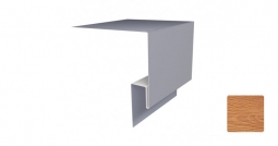 Планка откосная сложная Первая Кровельная «Брус» 75х150 (декоративно-полимерное покрытие) 2м золотой орех