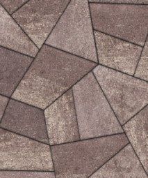 Тротуарная плитка Поревит Мозаика 80 мм 6 плит , Плитняк