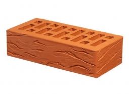 Кирпич лицевой керамический Красный «Рустик» пустотелый одинарный