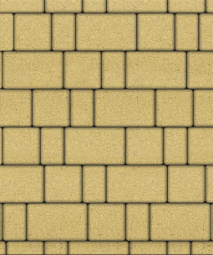 Тротуарная плитка Поревит Старый город Гранит Желтый, 40 мм 3 плиты