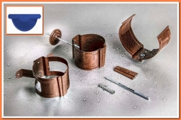 Держатель трубы Nika D100, на дерево RAL5005 Синий