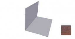 Угол внутренний Первая Кровельная 50х50 (декоративно-полимерное покрытие) 3м дуб темный матовый