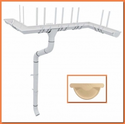 Водосточная система металлическая Nika, комплект дома 6х6 RAL1015 Светлая слоновая кость