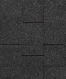 Тротуарная плитка Поревит Трио Черный 60 мм 6 плит