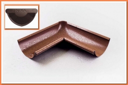 Внутренний угол желоба Nika D125х90 RR-32 Темно-Коричневый
