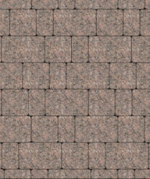 Тротуарная плитка Поревит Старый город Гранит Красный с черным 80 мм 3 плиты