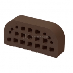 Кирпич фасонный керамический «Коричневый» пустотелый одинарный профиль 2Б