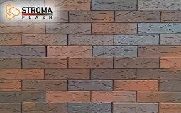 Кирпич лицевой керамический «Flash Bordo» «Кора Дуба» пустотелый одинарный