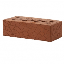 Кирпич печной Красный полнотелый одинарный, пустотность до 13%