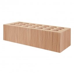 Кирпич лицевой керамический «Светлый» «Береста» пустотелый одинарный