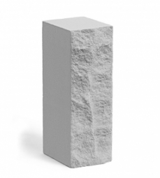 Кирпич лицевой силикатный Белый рустированный полнотелый утолщенный