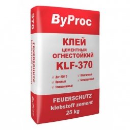 Клей для плитки ByProc KLW-370 жаростойкий 25 кг
