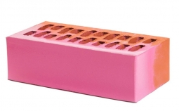 Кирпич лицевой керамический «Ложок 10 цветов» с полимерным покрытием пустотелый одинарный