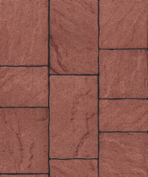 Тротуарная плитка Поревит Литос Красный 60 мм 6 плит