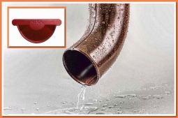 Колено сливное Nika RAL3005 Красное вино