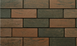 Кирпич лицевой гиперпрессованный Черно-красный «Бисмарк» пустотелый 1 НФ