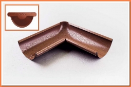 Внутренний угол желоба Nika D125х90 RAL8004 Медно-коричневый