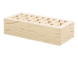 Кирпич лицевой керамический Белый «Рустик» пустотелый Евро 0,7НФ