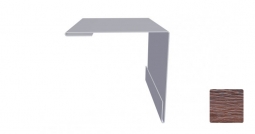 Угол наружный Первая Кровельная 50х50 (декоративно-полимерное покрытие) 3м дуб темный 3D