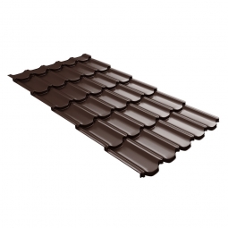 Металлочерепица Kvinta Plus 3D Шоколад RAL 8017