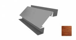 Угол внутренний сложный Первая Кровельная «Бревно» 140х30х30 (декоративно-полимерное покрытие) 2м под светлое дерево