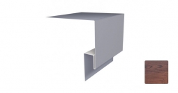 Планка откосная сложная Первая Кровельная «Брус» 75х150 (декоративно-полимерное покрытие) 2м дуб темный матовый