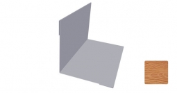 Угол внутренний Первая Кровельная 50х50 (декоративно-полимерное покрытие) 2м золотой орех