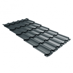 Металлочерепица Kvinta Plus Антрацитово-серый RAL 7016