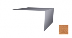 Планка откосная простая Первая Кровельная 75х200 (декоративно-полимерное покрытие) 2м золотой орех