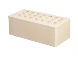 Кирпич лицевой керамический «Белый» пустотелый утолщенный