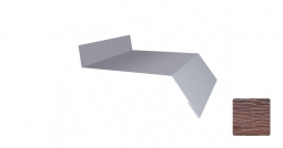 Отлив оконный Первая Кровельная 250 (декоративно-полимерное покрытие) 2м дуб темный 3D