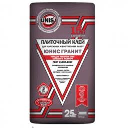 Клей Unis Гранит для укладки тяжелых плит большого размера для наружных и внутренних работ 25 кг