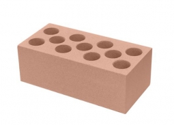 Кирпич лицевой силикатный Оранжевый пустотелый утолщенный