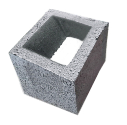 Керамзитоблок вентиляционный однопустотный 430х430х160 мм М-75