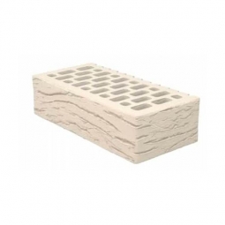 Кирпич лицевой керамический «Слоновая кость» «Рустик» пустотелый одинарный