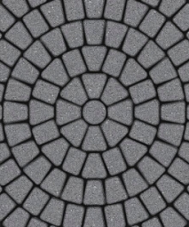 Тротуарная плитка Поревит Классико Серый 60 мм 3 камня круговая