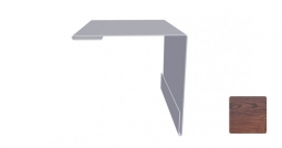 Угол наружный Первая Кровельная 75х75 (декоративно-полимерное покрытие) 2м дуб темный матовый