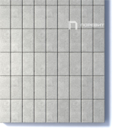 Тротуарная плитка Поревит Прямоугольник Белый 80 мм 100х200