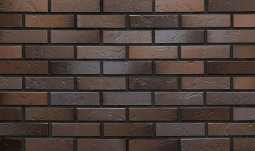 Кирпич лицевой керамический «Флэш Агат» «Сланец» пустотелый одинарный