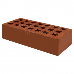 Кирпич клинкерный Красный пустотелый одинарный