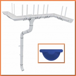 Водосточная система металлическая Nika, комплект дома 6х6 RAL5005 Синий