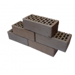 Кирпич лицевой клинкерный «Black» «Рустик» пустотелый одинарный